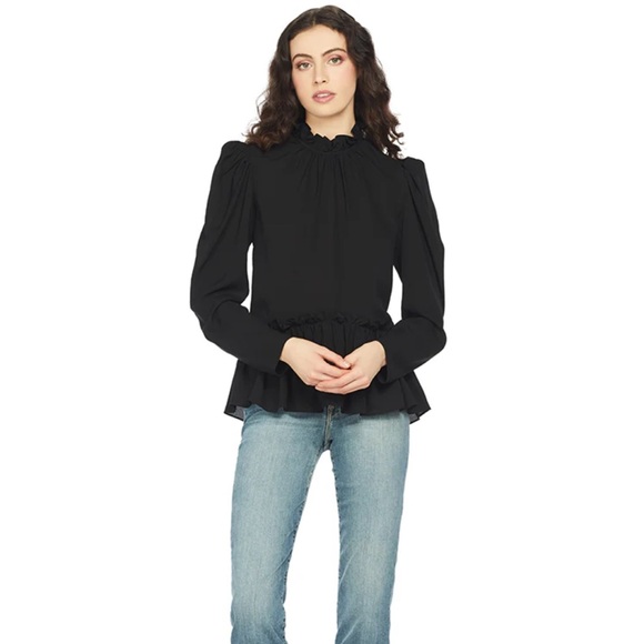 Saloni Mel Black Silk Blouse. - Picture 1 of 13